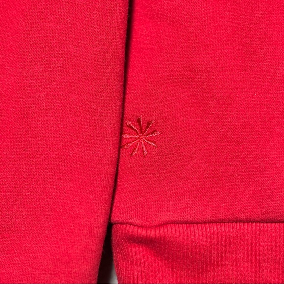 Athleta Retroplush Revive Hoodie Pullover Sweatshirt Women’s Medium Red Fleece - Picture 8 of 10